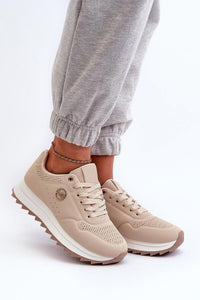 Elegant Gold Detail Platform Sneakers