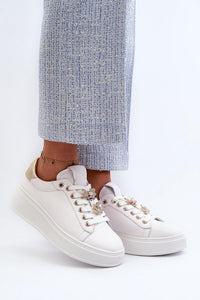 Studded Platform Leather Sneakers