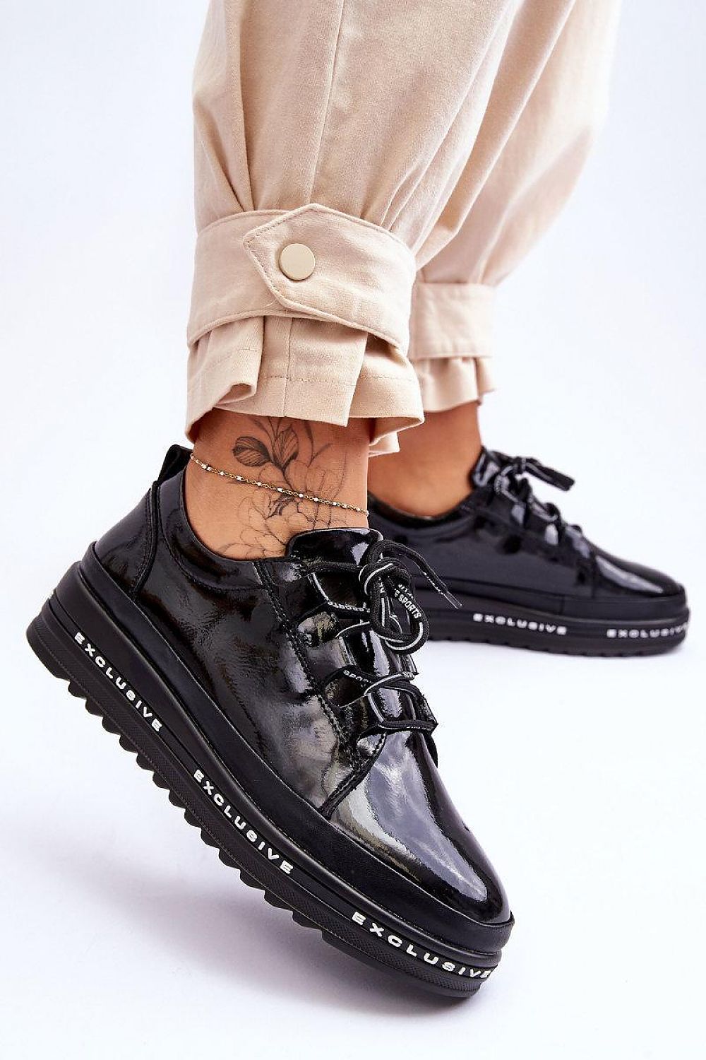 Comfortable Leather Platform Sneakers