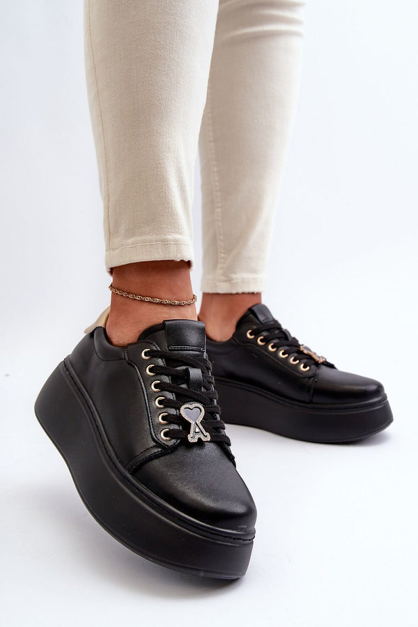 Chic Leather Platform Sneakers