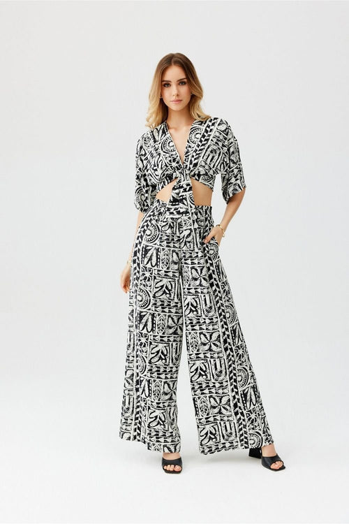 Ava High-Waisted Wide Leg Trousers