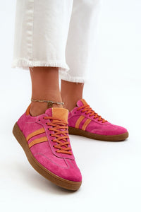 Soft Suede Lace-Up Sneakers