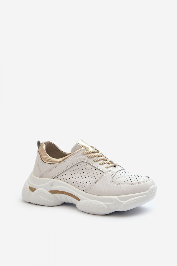 Lightweight Natural Leather Sneakers