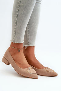 Elegant Eco-Suede Low-Heel Pumps