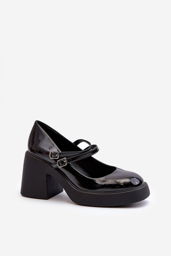 Eco-Leather Block Heel Pumps