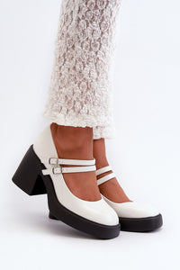 Eco-Leather Block Heel Pumps