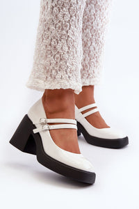 Eco-Leather Block Heel Pumps