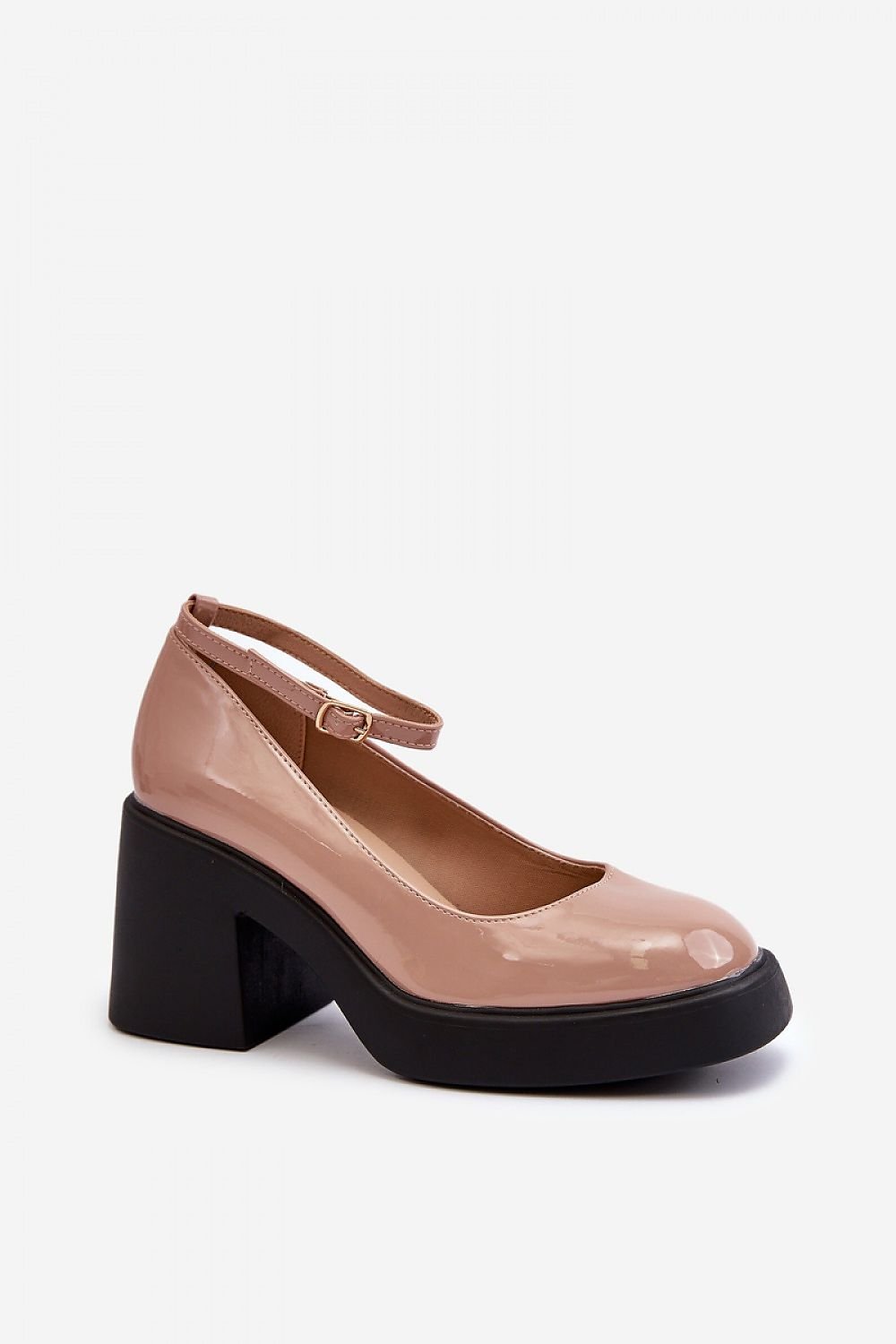 Stylish Square-Toe Block Heel Pumps