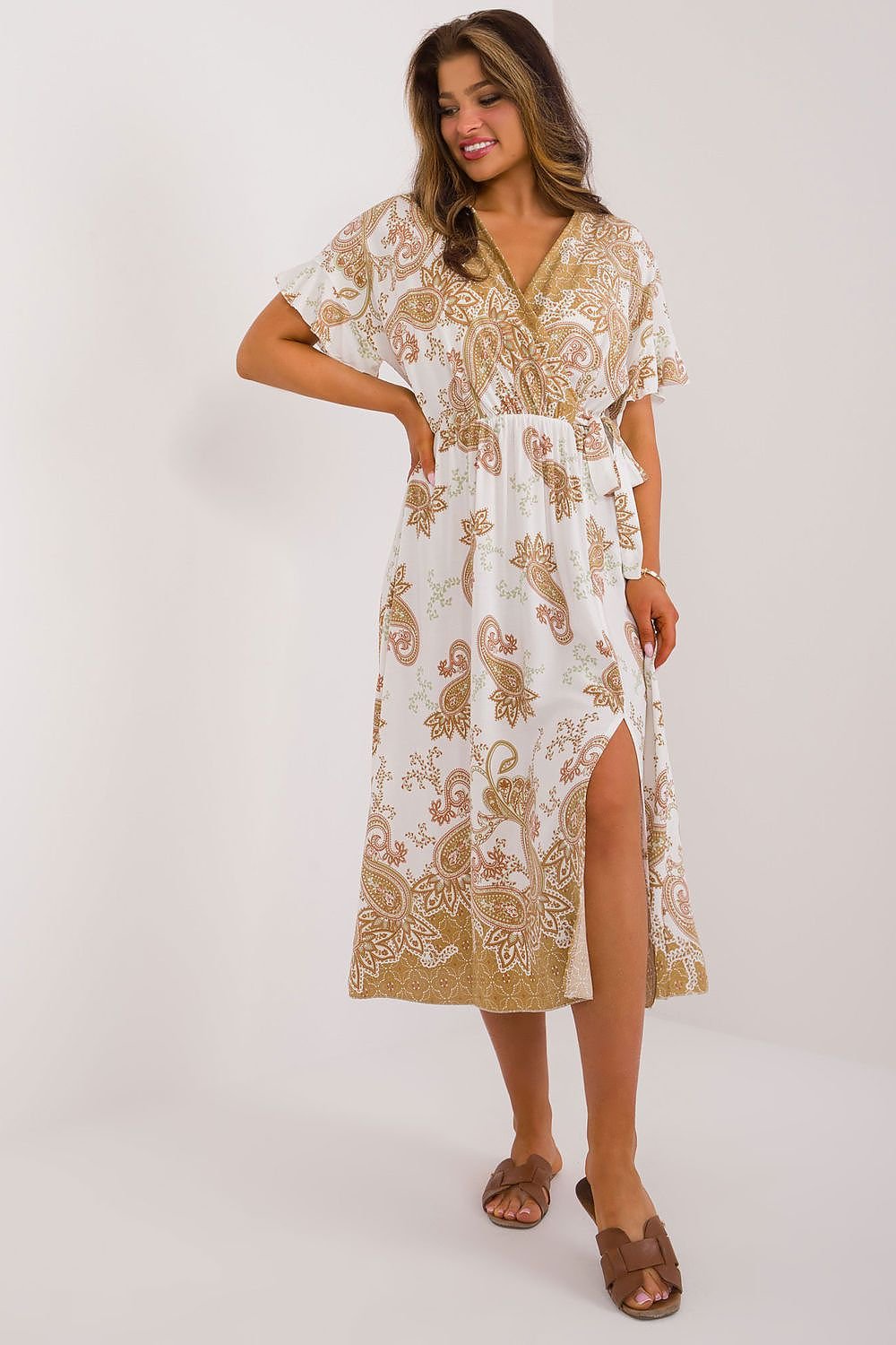 Flared Waist Boho Dress