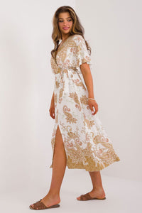 Flared Waist Boho Dress