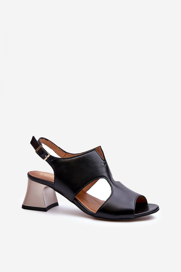 Leila Leather Heel Sandals