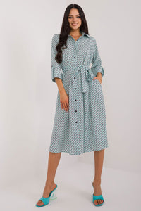 Flared Midi Shirt Dress