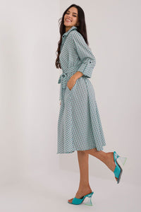 Flared Midi Shirt Dress