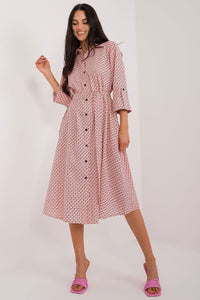 Flared Midi Shirt Dress