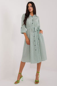 Flared Midi Shirt Dress