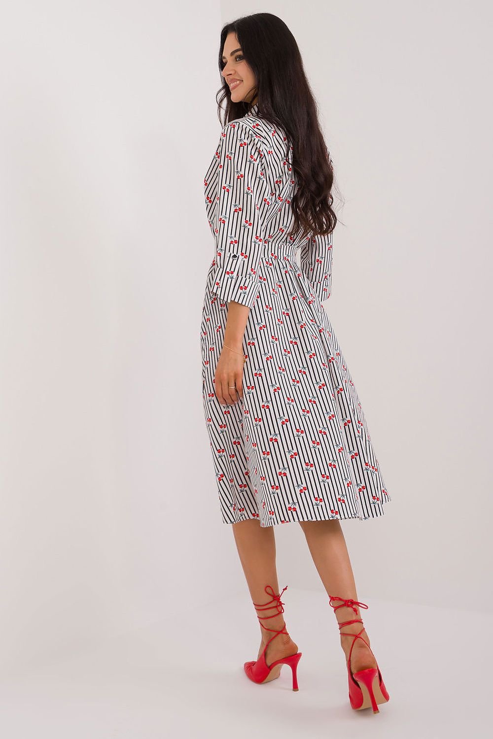 Flared Midi Shirt Dress