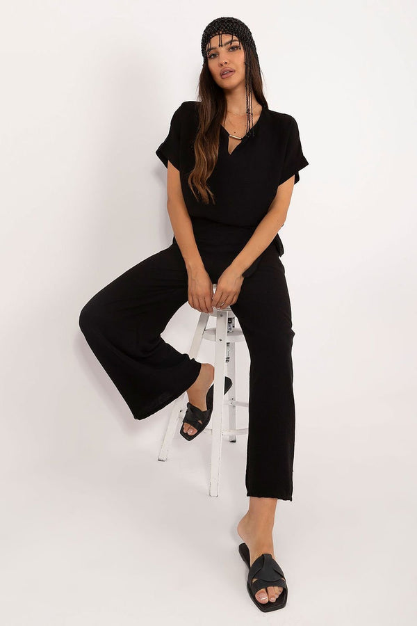 Breathable Viscose Blouse and Pants Set