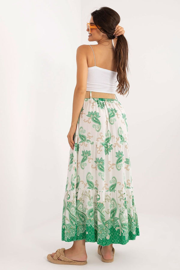 Colourful Ruffle Maxi Skirt