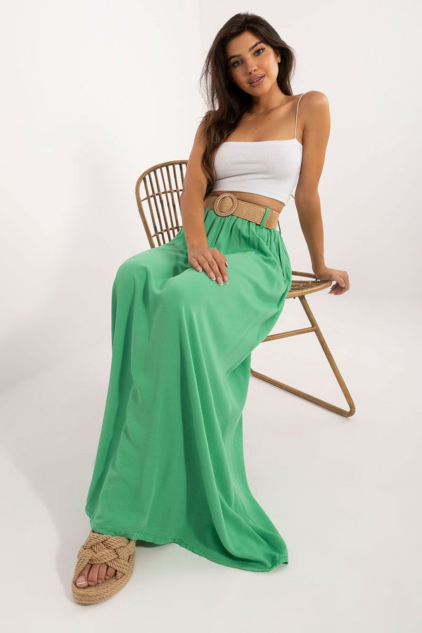 Elegant Belted Maxi Skirt