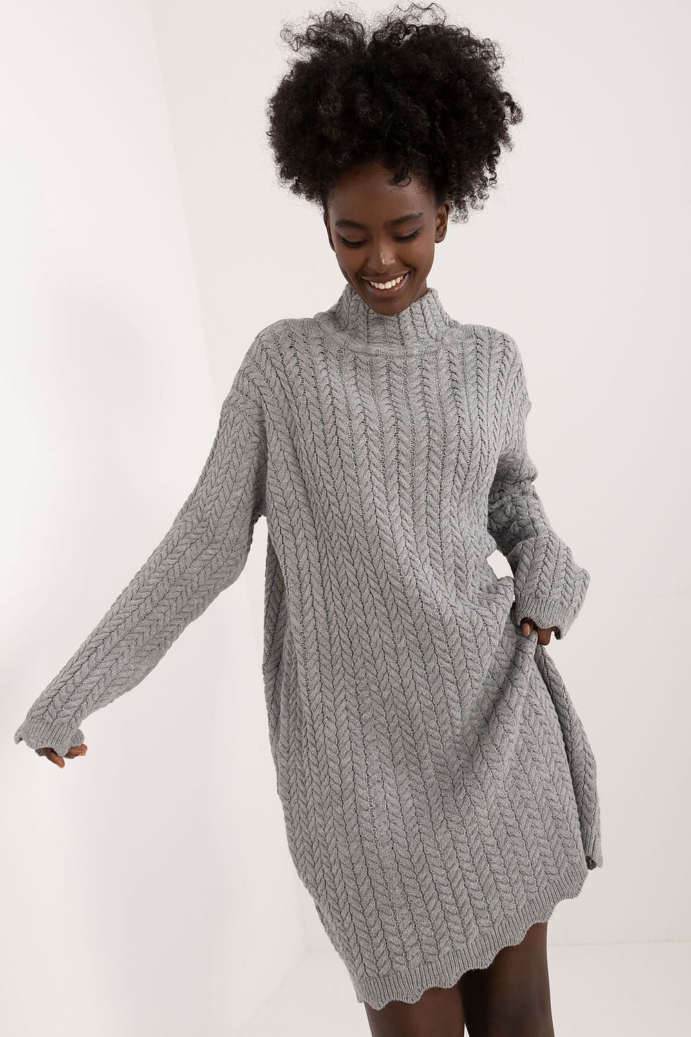 Chic Turtleneck Mini Dress