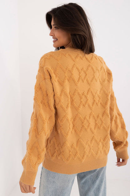 Textured Classic Round Neck Sweater