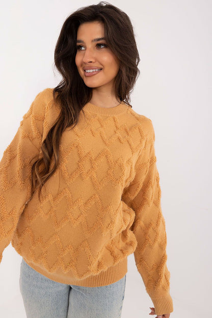 Textured Classic Round Neck Sweater