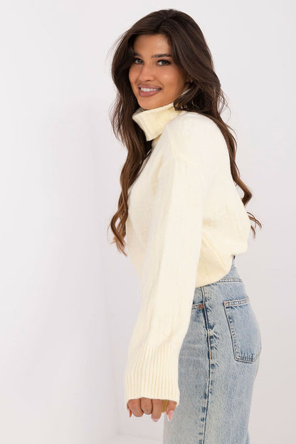 Textured Knit Turtleneck Sweater