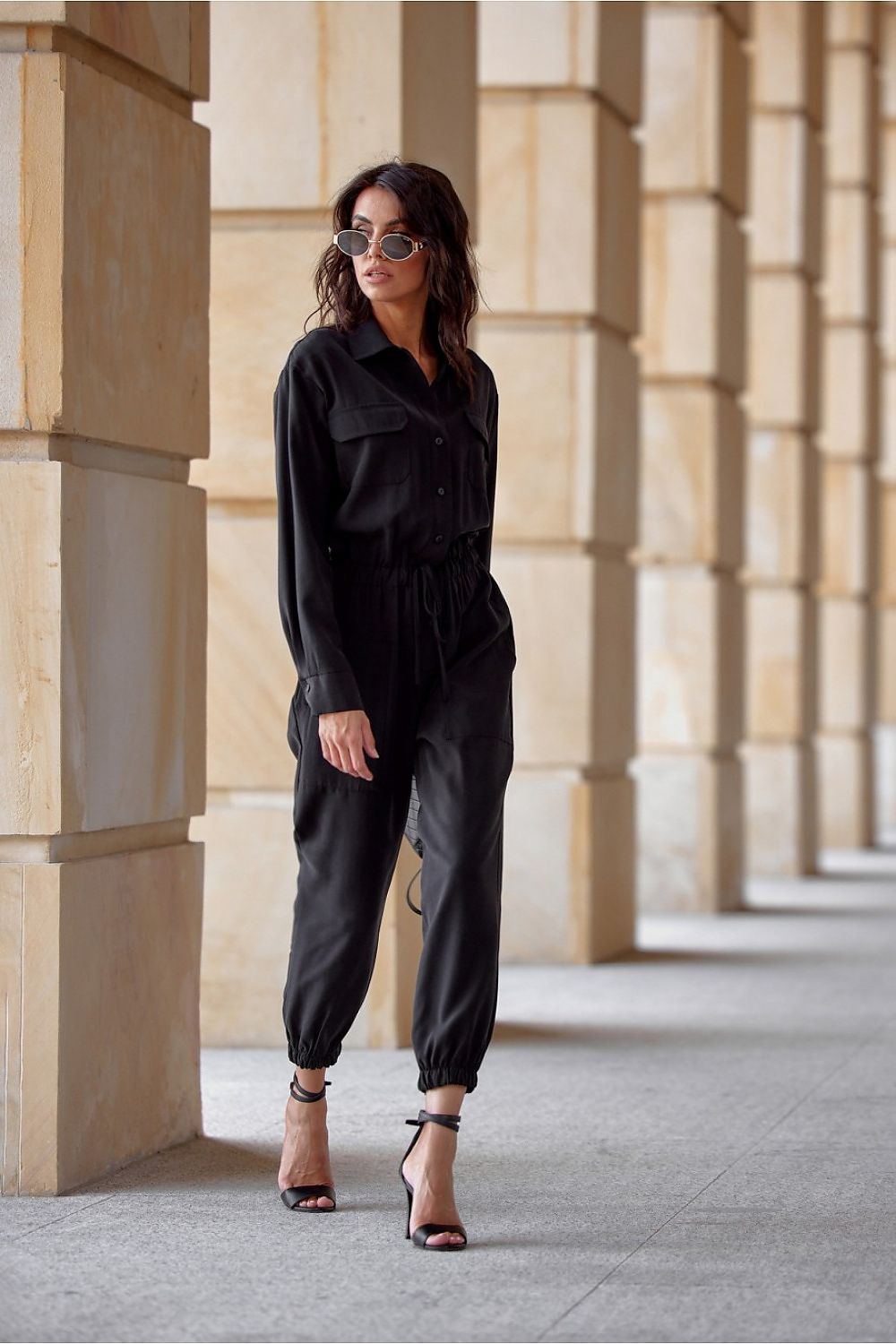 Chic Shirt-Style Jumpsuit