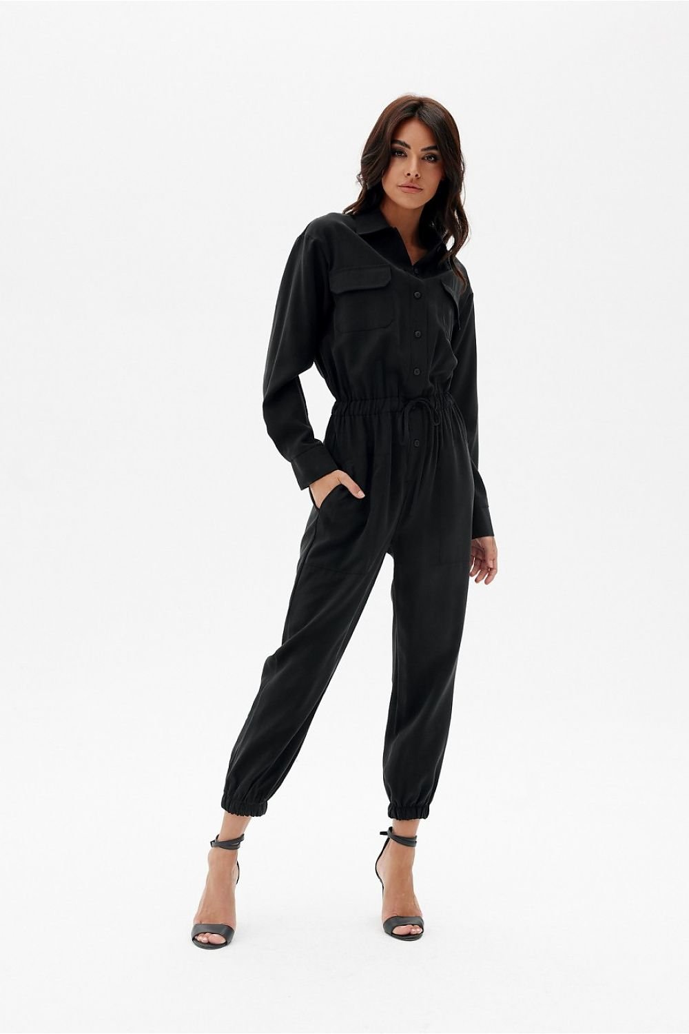 Chic Shirt-Style Jumpsuit