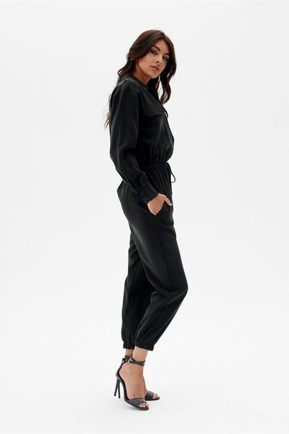 Chic Shirt-Style Jumpsuit