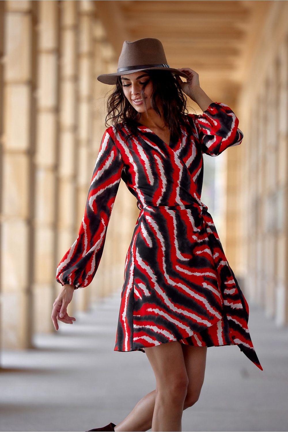 Feminine Mini Wrap Dress