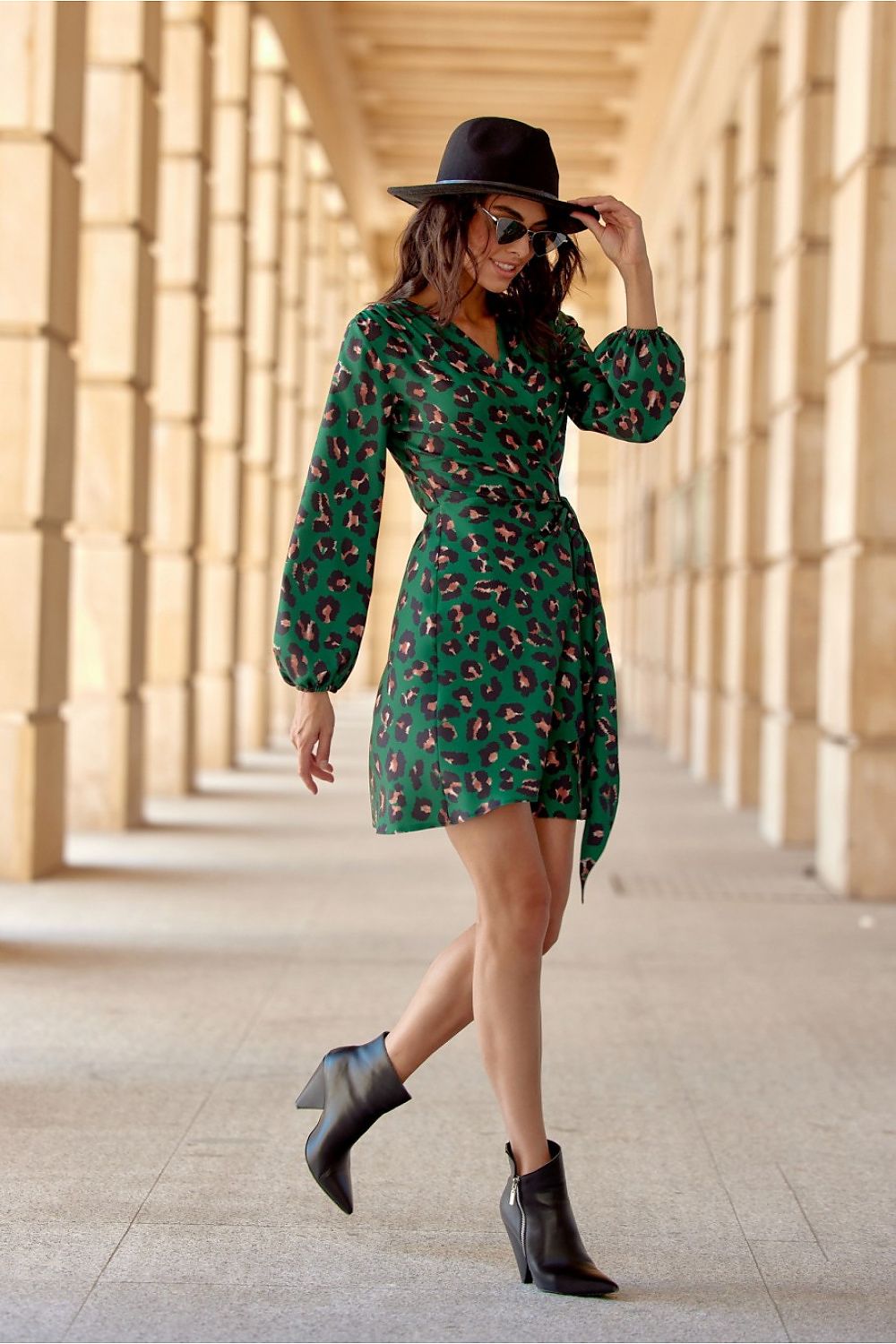 Feminine Mini Wrap Dress