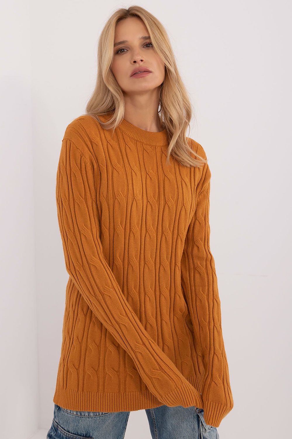 Varied Texture Casual Women's Sweater