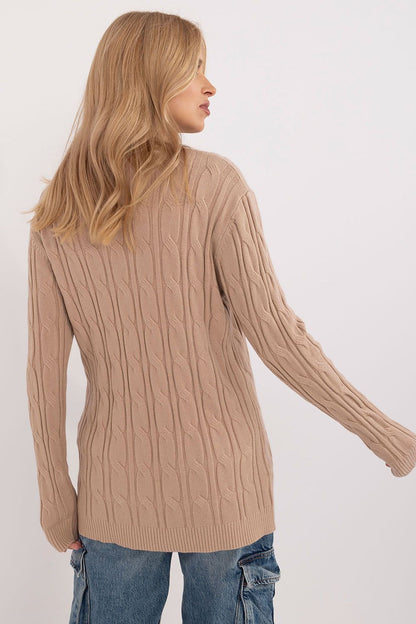 Varied Texture Casual Women's Sweater