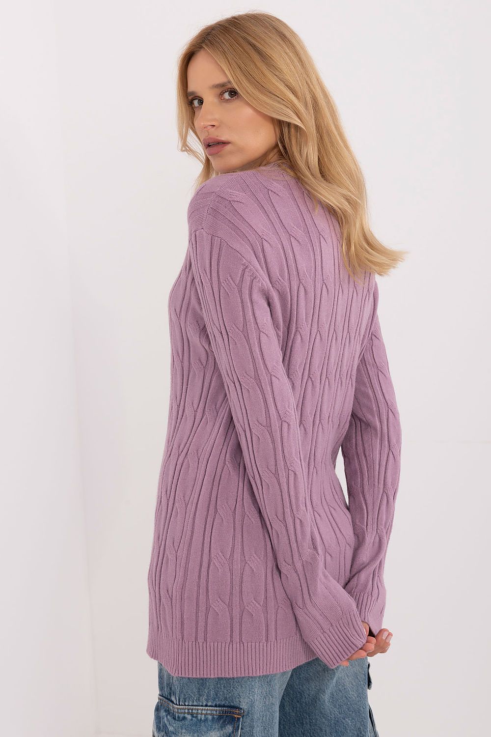 Varied Texture Casual Women's Sweater