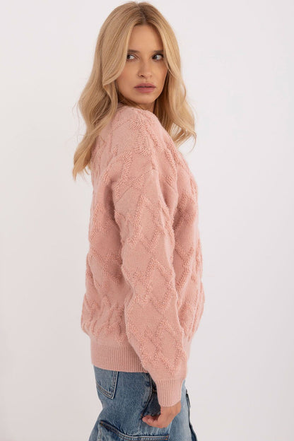 Textured Classic Round Neck Sweater