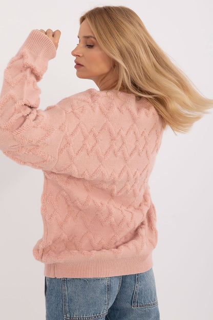 Textured Classic Round Neck Sweater