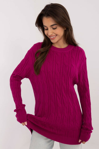 Varied Texture Casual Women's Sweater