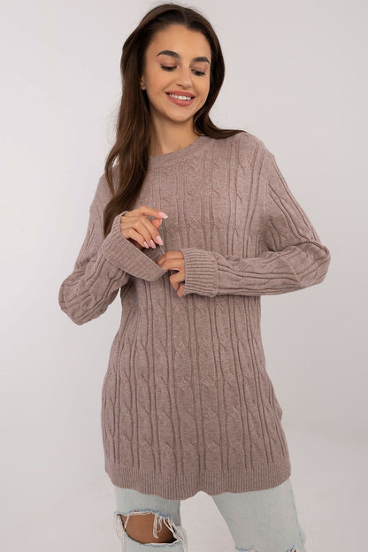 Varied Texture Casual Women's Sweater