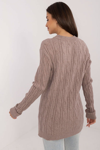 Varied Texture Casual Women's Sweater