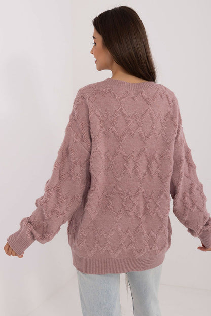 Acrylic Blend Jumper with Varied Texture - Michelle & Kenza Co.