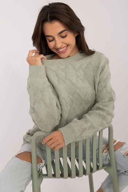 Acrylic Blend Jumper with Varied Texture - Michelle & Kenza Co.