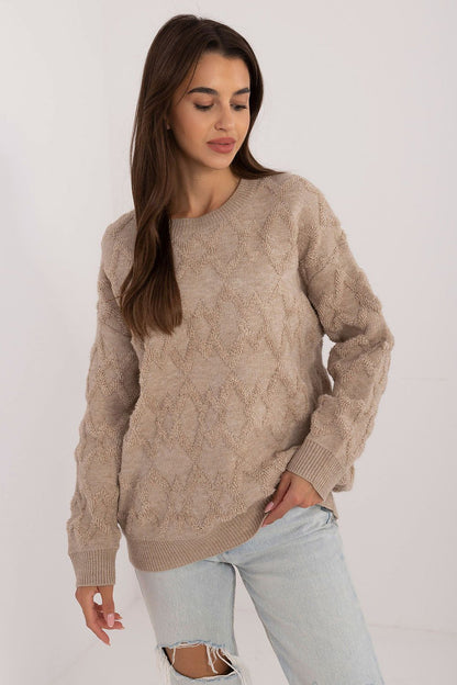 Knit Jumper with Varied Texture - Michelle & Kenza Co.