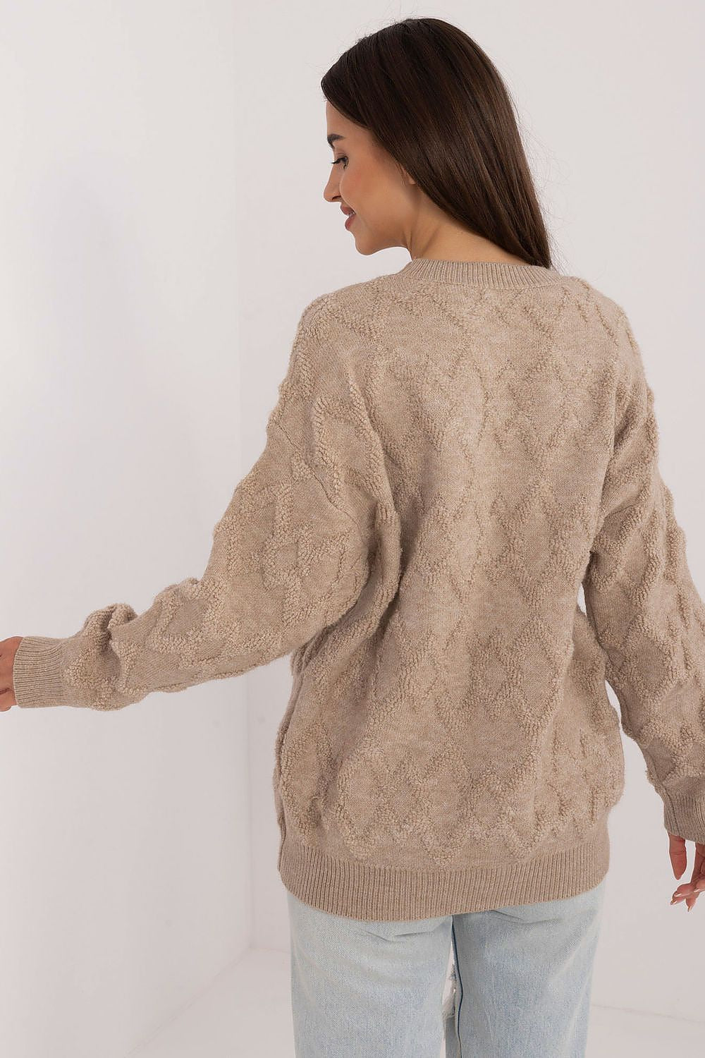 Knit Jumper with Varied Texture - Michelle & Kenza Co.