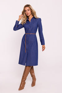 Elegant Cotton Shirt Dress