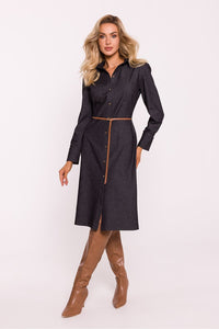 Elegant Cotton Shirt Dress