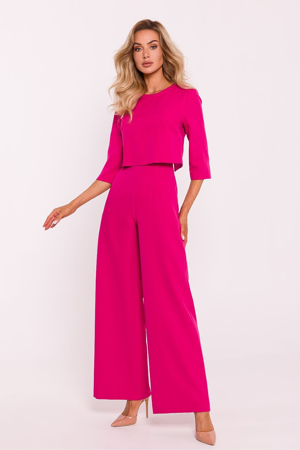 Elegant Double-Layered Wide-Leg Jumpsuit