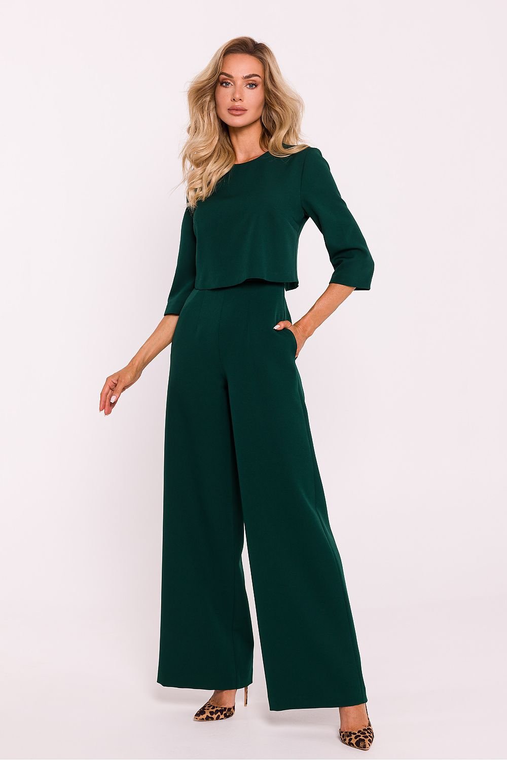 Elegant Double-Layered Wide-Leg Jumpsuit