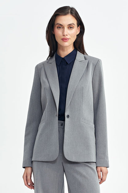 Viscose Blazer with Contrast Stripes - Michelle & Kenza Co.