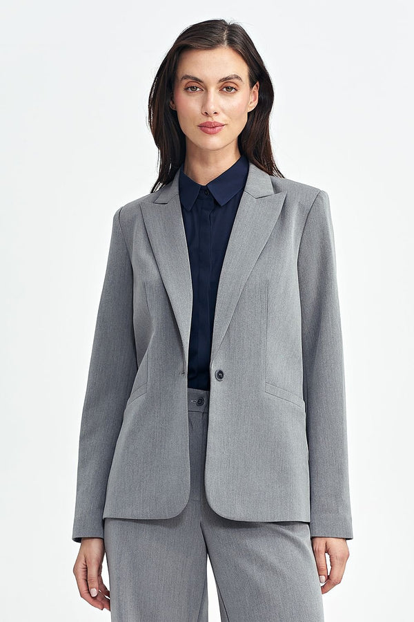 Elegant Fitted Jacket with Stripes